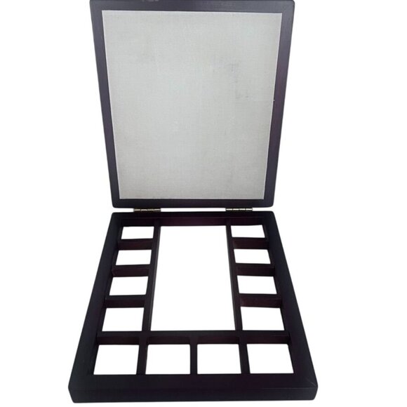 Velvet Lined Wooden Treasure Box Jewelry Earrings Coins Crafters Monogrammed - Picture 4 of 12